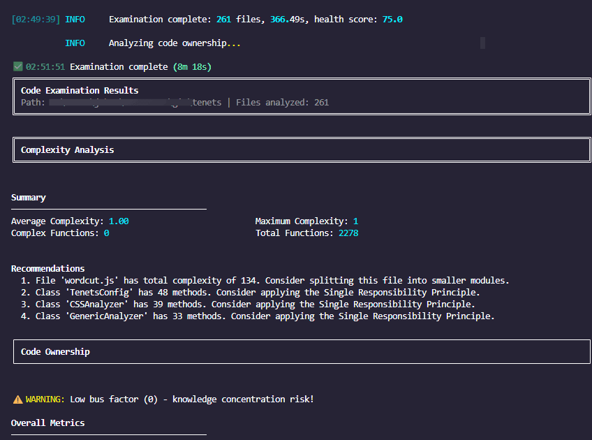 Code analysis